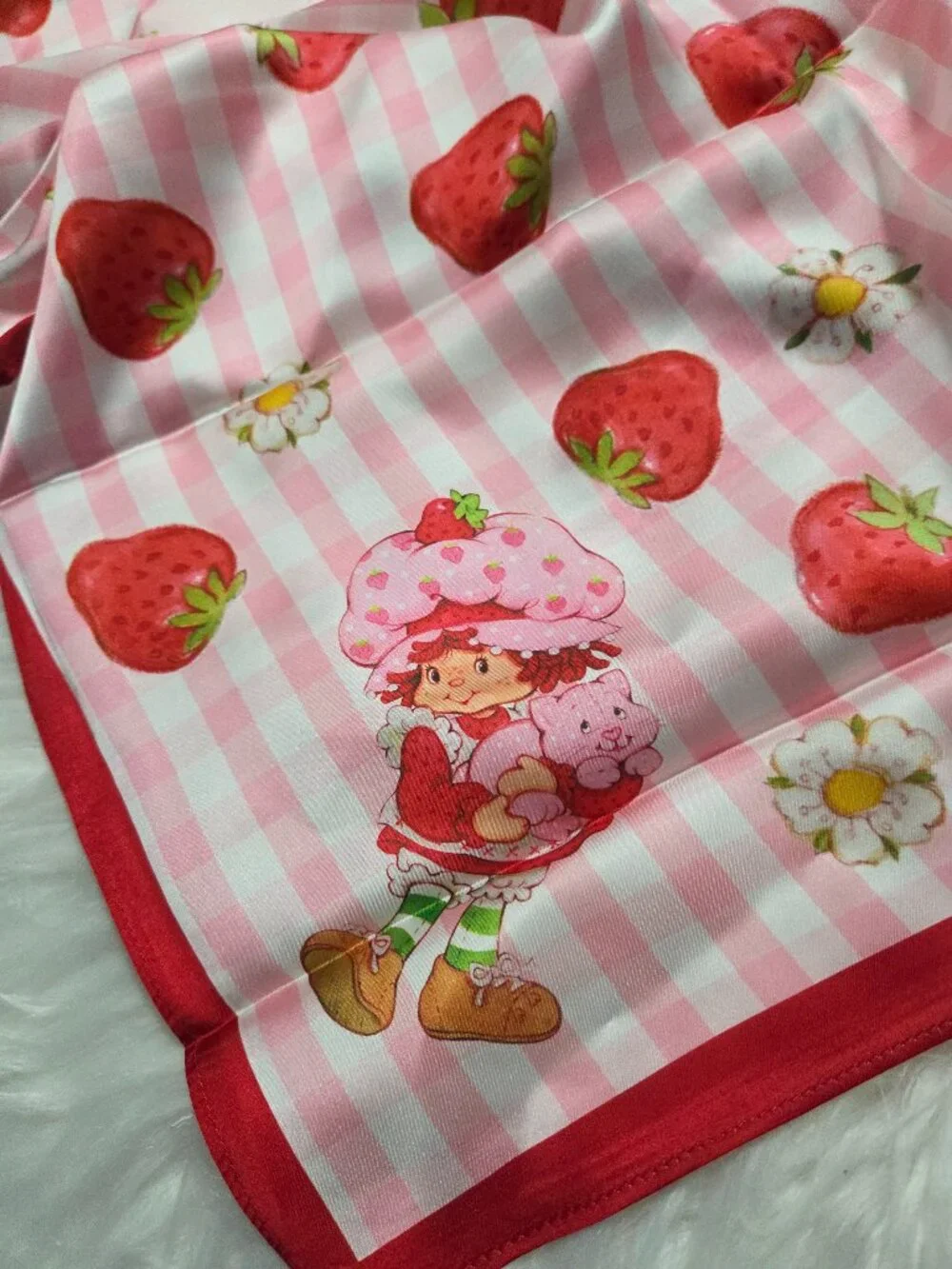 Strawberry Shortcake Silky Feel Square Scarf